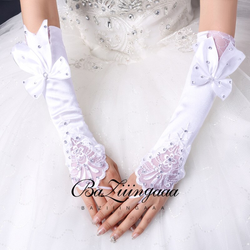 Kurze Hochzeit Handschuhe Finger Braut Handschuhe für Frauen Braut verrotten Spitze Handschuhe Luva De Noiva Hochzeit Zubehör