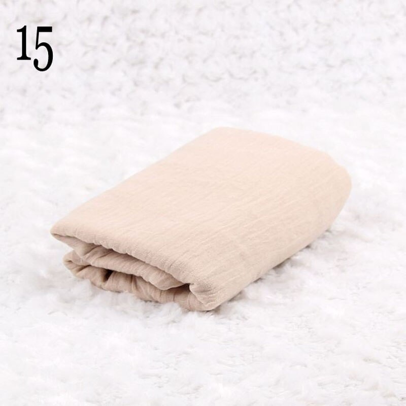Newborn Photography Props Blanket Baby Photo Wrap Swaddling Cotton Linen Stretchable Wraps Photo Shoot Backdrop: Beige 15
