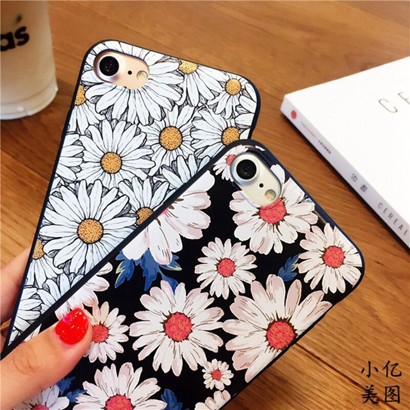 Geschilderde Bloemen Zonnebloem Case Voor Iphone 8 Plus Sunflowr Telefoon Voor Iphone 8 s Plus 7 8 6 6 s 6 sPlus 8 plus Telefoon Beschermende Gevallen