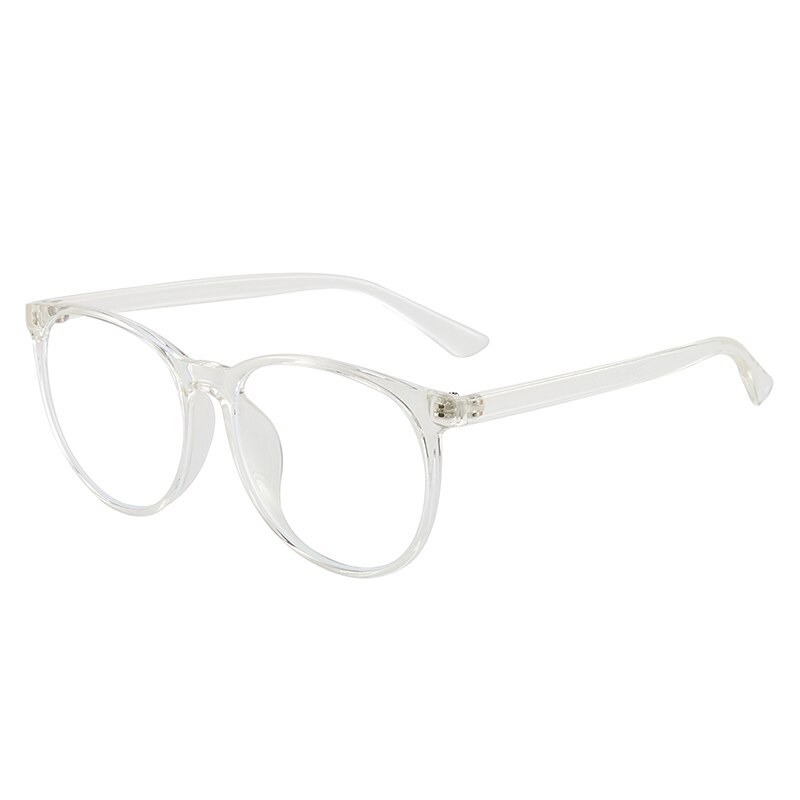 Montura de gafas ópticas transparentes para mujer, lentes ópticas transparentes con montura redonda Estilo Vintage, antiluz azul,