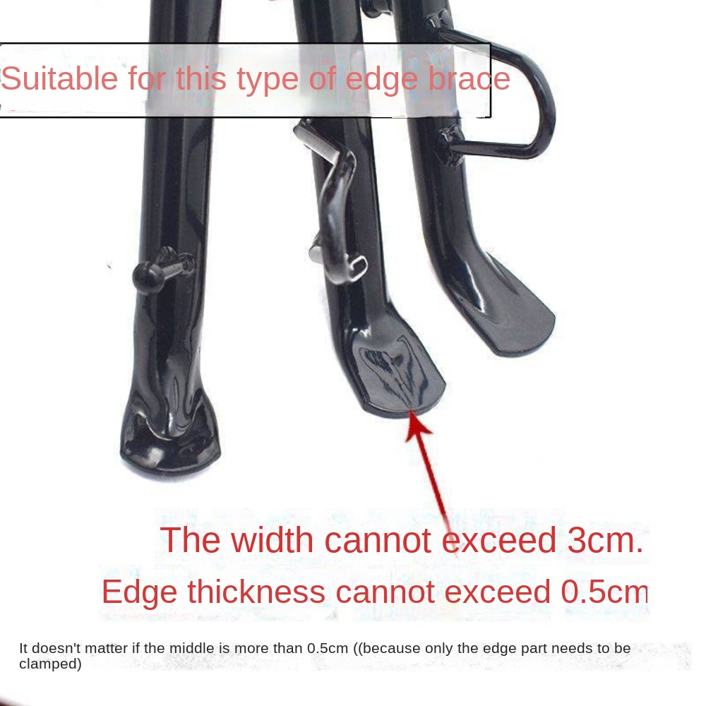 Motorfiets Kickstand Extender Voet Zijstandaard Verlengstuk Voetsteun Plaat Anti-Slip Vergrote Basis Motor Accessoire