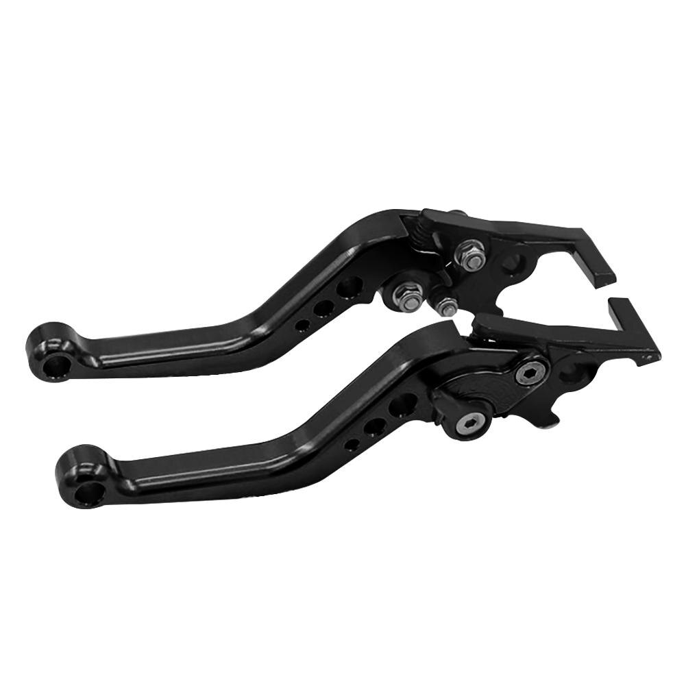 19.5cm 1 Pair CNC Universal Motorcycle scooter brake front disc Rear drum adjustable brake Clutch handle: black