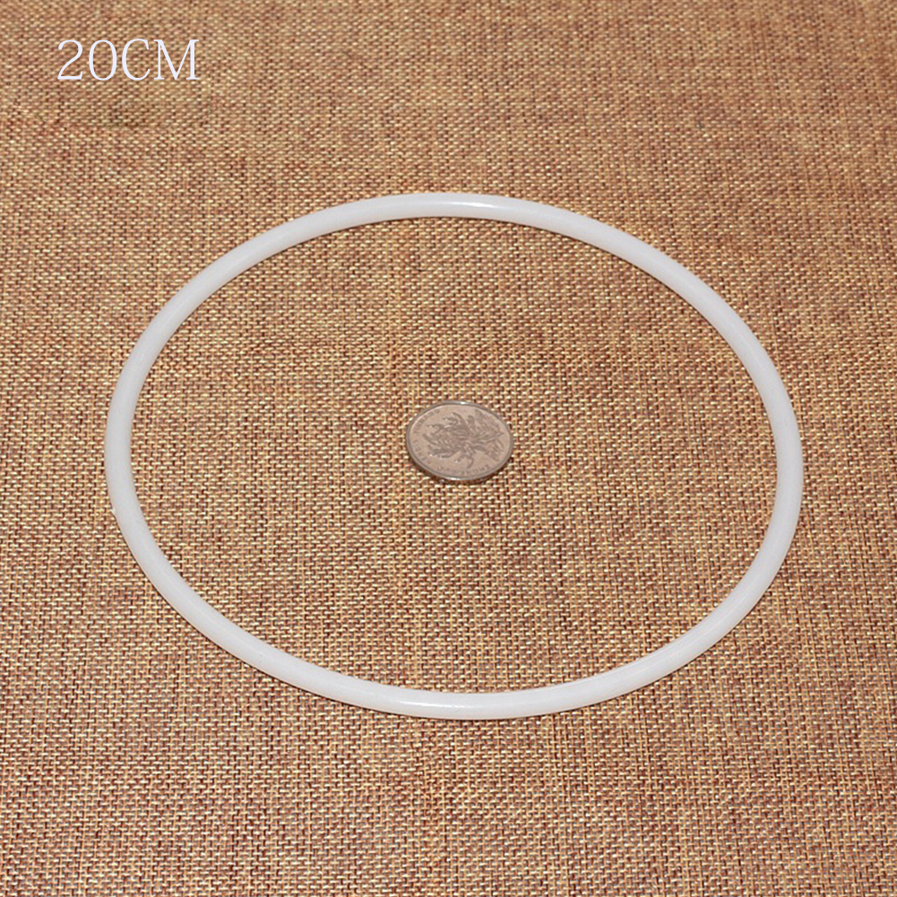 Aro blanco duradero de plástico redondo para manualidades grandes, accesorios DIY, anillo atrapasueños: 20cm