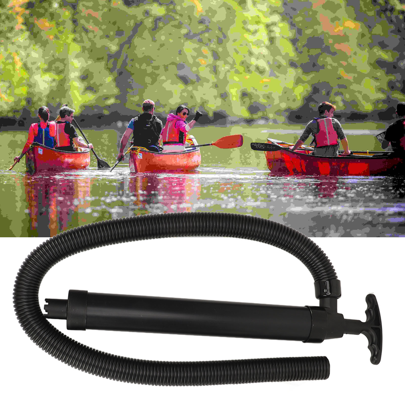 Manueller Bilgenpumpen-Schlauch, Boot-Handpumpe mit Schlauch, tragbare Handwasserpumpe für Yachten, Fischerboote, Kajaks, Schnellboote, Zubehör