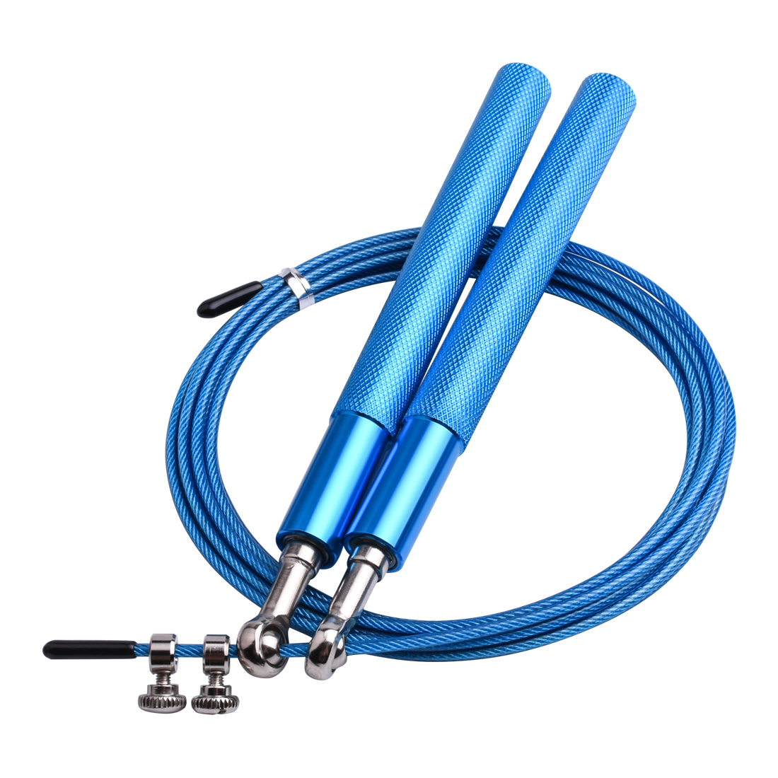 Cuerda de salto de velocidad para hombre y mujer, cuerdas ajustables para Fitness, entrenamiento de boxeo, MMA, Crossfit, equipo de gimnasio para el hogar, Unisex: Blue