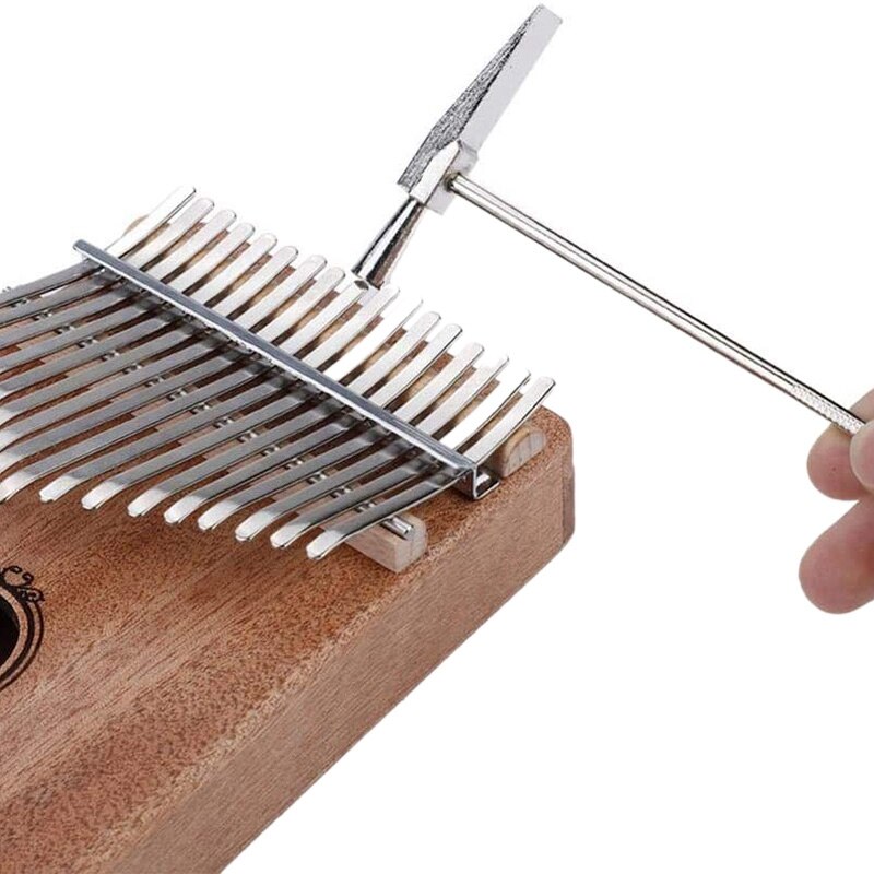 Kalimba duimpiano ,17 toetsen draagbare mahoniehouten afrikaanse muziekvingerpiano met stemhamer voor muziekliefhebbers