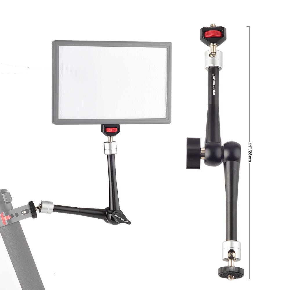 Magisk arm 11 '' artikulerande friktionsarm superklämma justerbar stavklämma tångklämma för dslr kamerarigg/lcd monitor/led-ljus