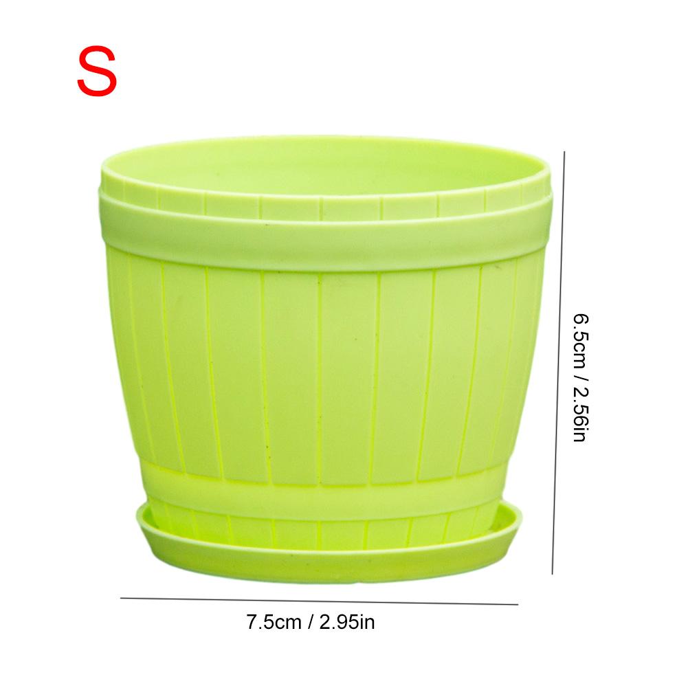 Planteur en plastique coloré Pot de fleur plaques ensemble Pots de plantes conteneurs de jardinage avec des trous de drainage garder le sol drainé et ventilé