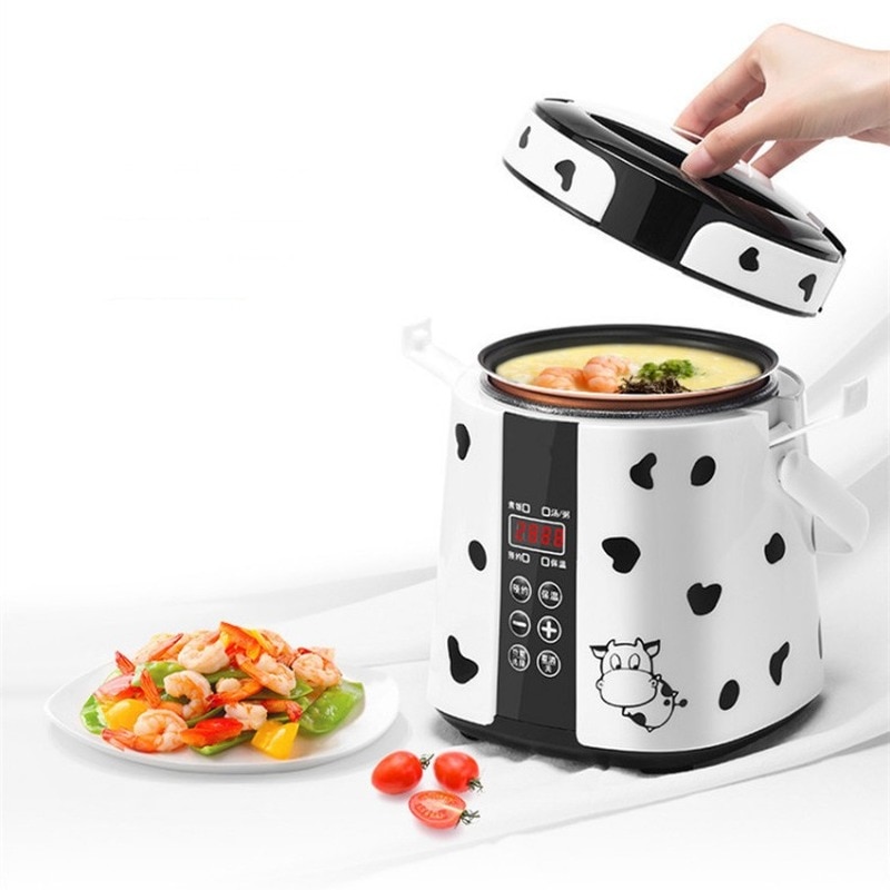 Multifunksjonell riskoker bærbar husholdnings riskoker non-stick panne mini 1.2l liten riskoker