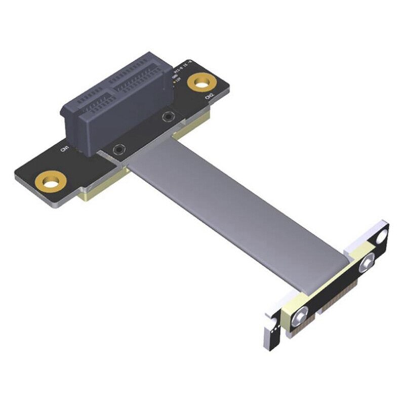 PCIE X1 Riser Cable Dual 90 Degree Right Angle PCIe 3.0 X1 to X1 Extension Cable 8Gbps PCI Express 1X Riser Card: Blue
