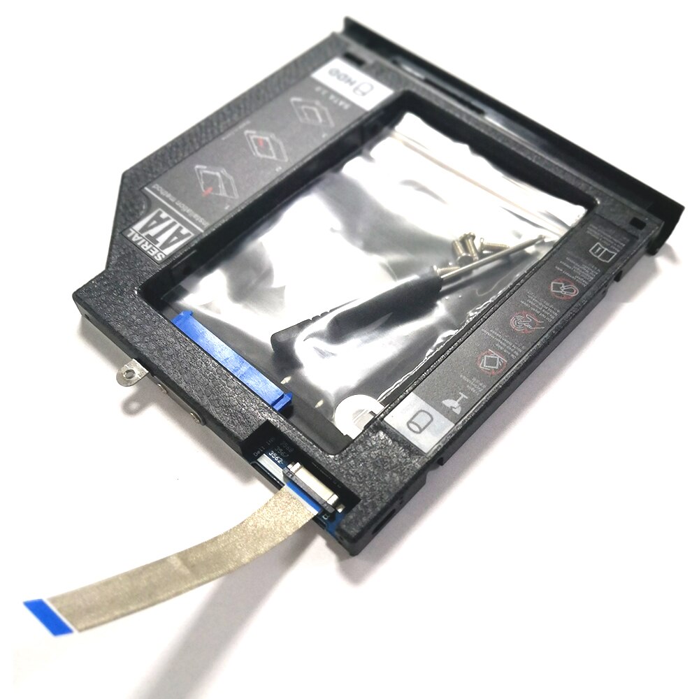 NEUE 2nd SSD HDD Caddie für Dell 3467 3468 3478 3562 3567 3568 3576 3578 2nd zweite SSD HDD Caddie abdeckung W/Schraube halterung 9,5mm