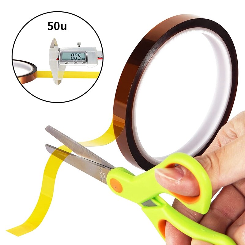 2 Rolls Heat Tape, 10mm x 33M 108Ft Heat Resistant Tape, Heat Transfer Tape, Heat Tape for Sublimation, Thermal Tape