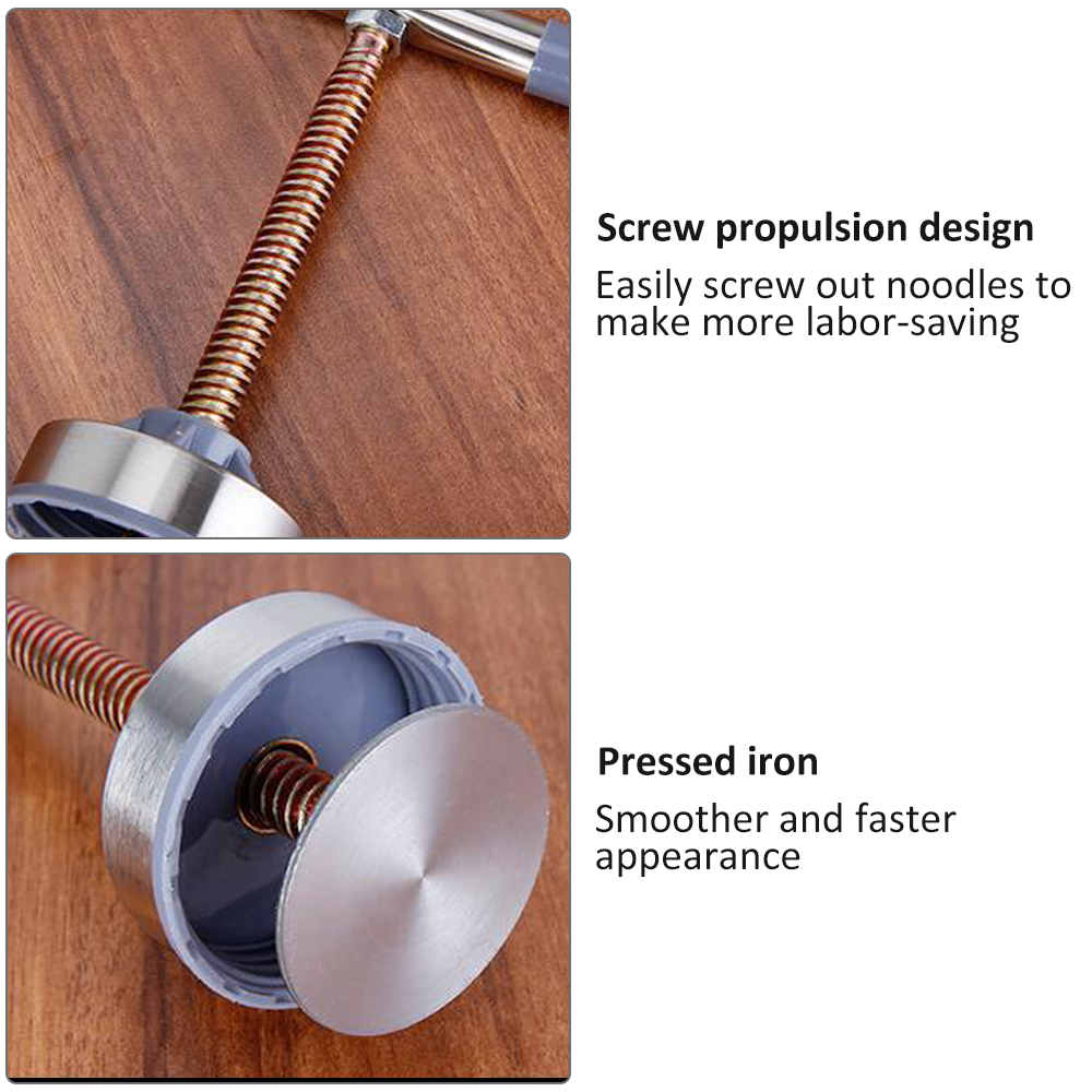 Manual Noodle Maker Press Pasta Machine Stainless Steel Manual Noodle Maker Pastas Making Tool Press Maker Including 5 Molds