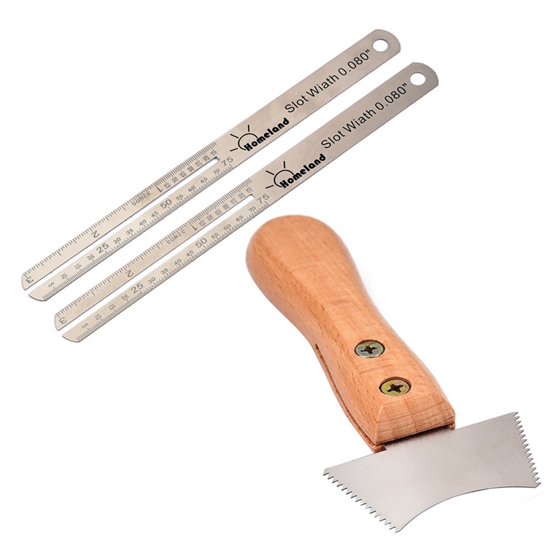 Guitar Fret Wire Groove Protector Ruler Fingerboard Replace Tool Set Protect Fingerboard Replace Tool Set