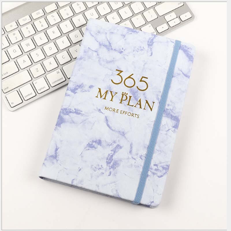 Daily Weekly Monthly Planner Notebook A5 Agenda Organizer Notebook Calendar 365 Days Schedule Notepad Stationery: purple