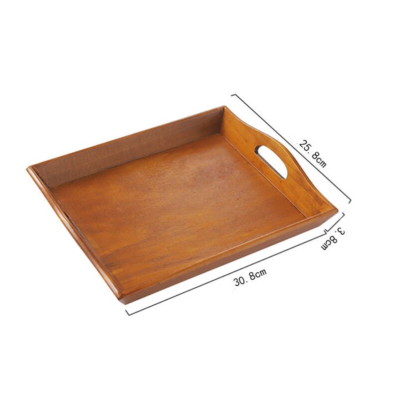 1PC stałe retro drewniane tace talerze talerze filiżanki robić kawy owoce taca prostokąt taca drewniana zastawa stołowa dekoracja wnętrz drewniana taca