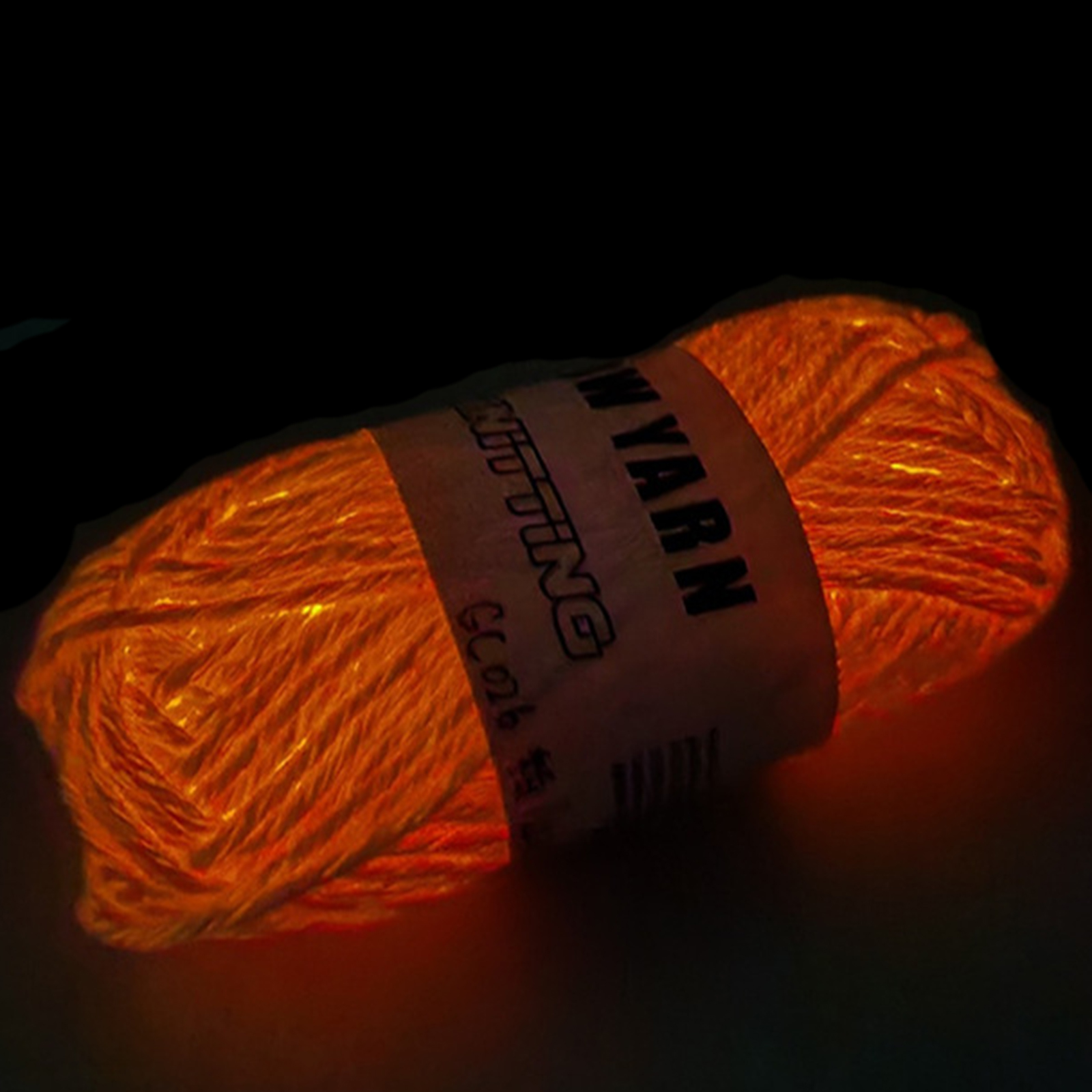 1 unidad de 50g de hilo de algodón puro que brilla en la oscuridad, 100% hilo de algodón que brilla en la oscuridad, muñeca DIY de 2mm y 45 metros