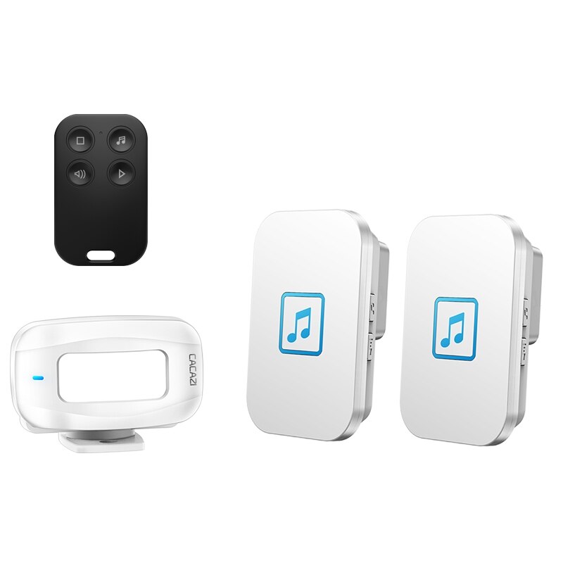 Cacazi Draadloze Pir Bewegingsmelder Infrarood Deurbel Security Alarm 433Mhz Afstandsbediening Winkel Welkom Thuis Sensor Deurbel: 1PIR 2RE 1YK
