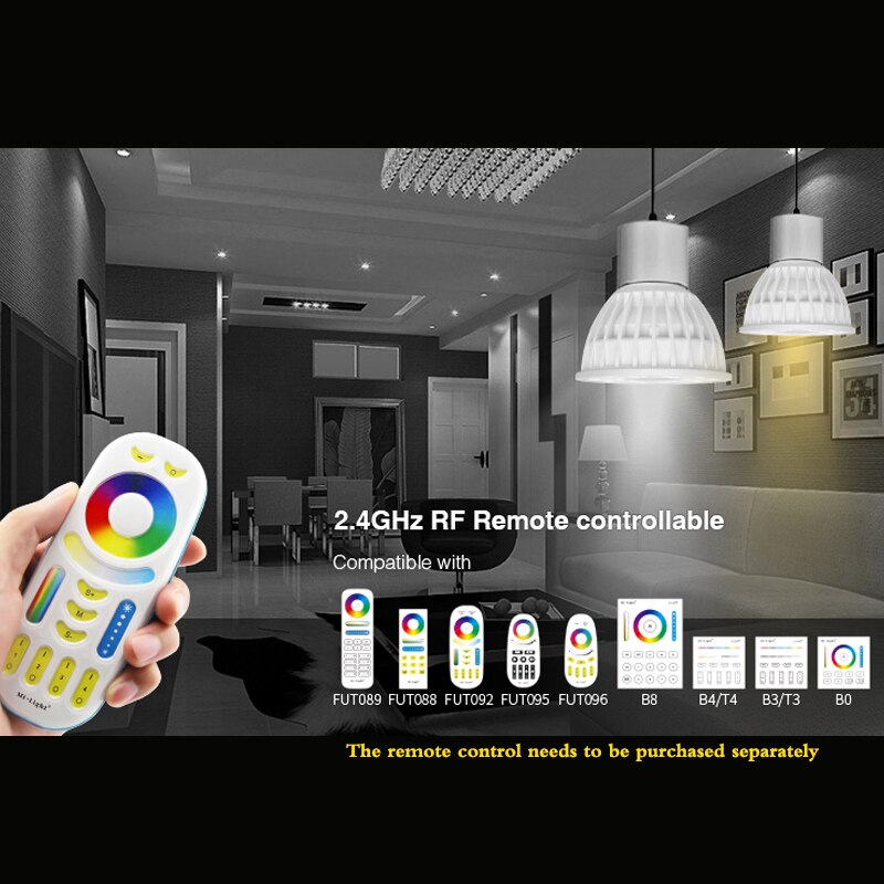 4w mr16 rgb + cct led kohdevalo ac /dc12v älykäs led-lamppu sisätiloissa pyöreä led-valo voi sovellus/ääni /2.4 ghz kaukosäädin 2700 ~ 6500k