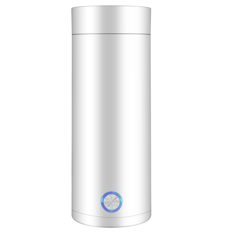Hervidor de agua eléctrico portátil para cocina, tetera térmica de 400ml, para té y café, hervidor inteligente para mantener el calor: white