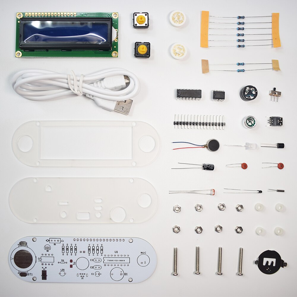 Digitale LED Kaarslicht Effect LCD1602 Trillingen Klok DIY Kit DIY Elektronische Digitale Klok DIY Klok Set