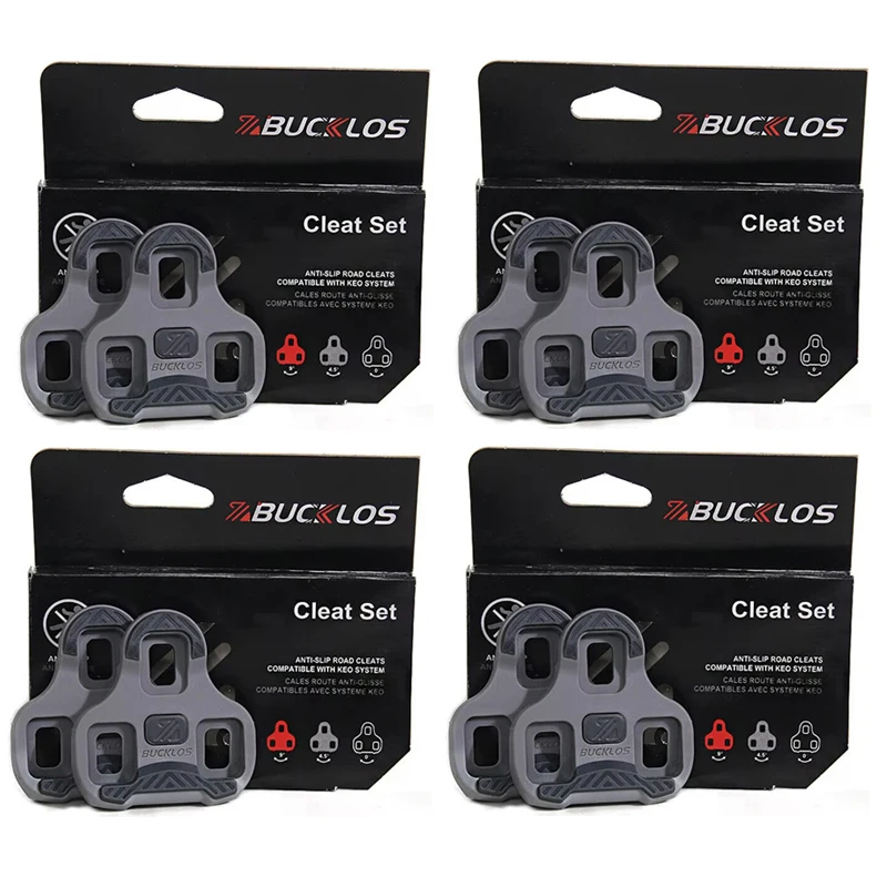 Tacos de bicicleta BUCKLOS para LOOK KEO, tacos de Pedal autoblocantes para bicicleta de carretera, tacos antideslizantes para zapatos de ciclismo, accesorios para bicicleta KEO: Azul