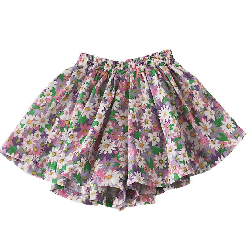 Estate ragazze bambini gonne di cotone moda bambini bambino Tutu floreale gonna abiti volant pantaloncini Faldas Cortas Jupe En Cuir