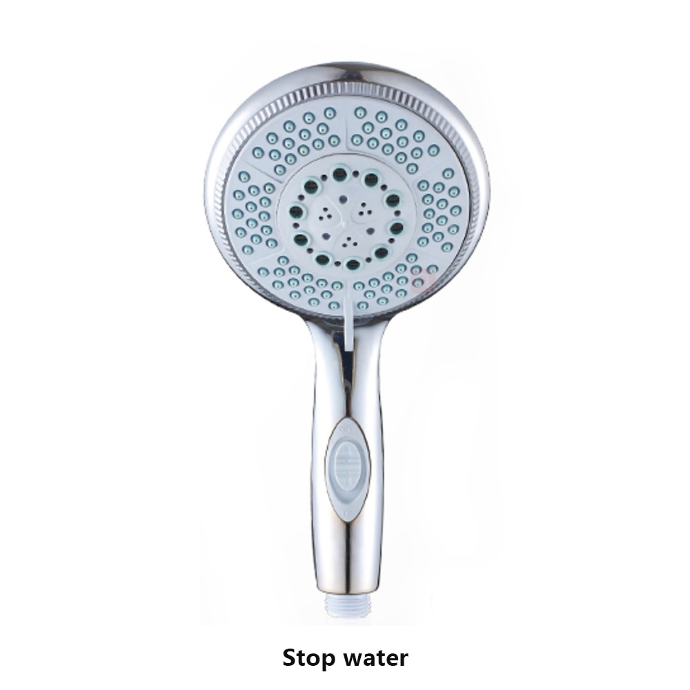 Shower Head High Pressure 5 Mode Adjustable Jetting Shower Head Saving water 120mm Head Replaces Faceplate Handheld Shower Head: Stop water