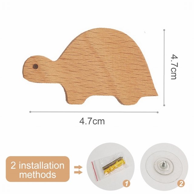 Crochets en bois d'animaux, 1 pièce, mignon, décoration de chambre, porte-clés mural, patère, porte de maison, crochet en bois, accessoires de cuisine, Gadget: plum
