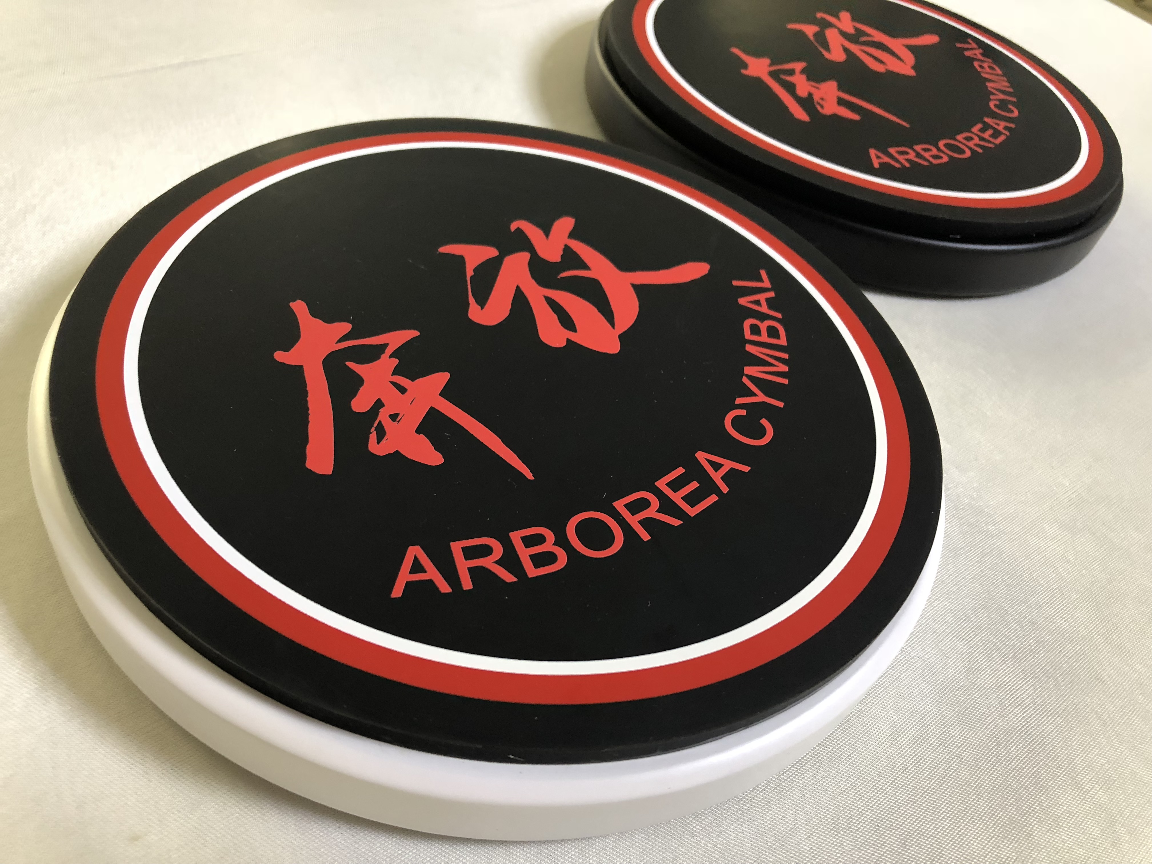 Arborea 8inch Drum Practice Pad Silicone material better than rubber Black and Grey colors