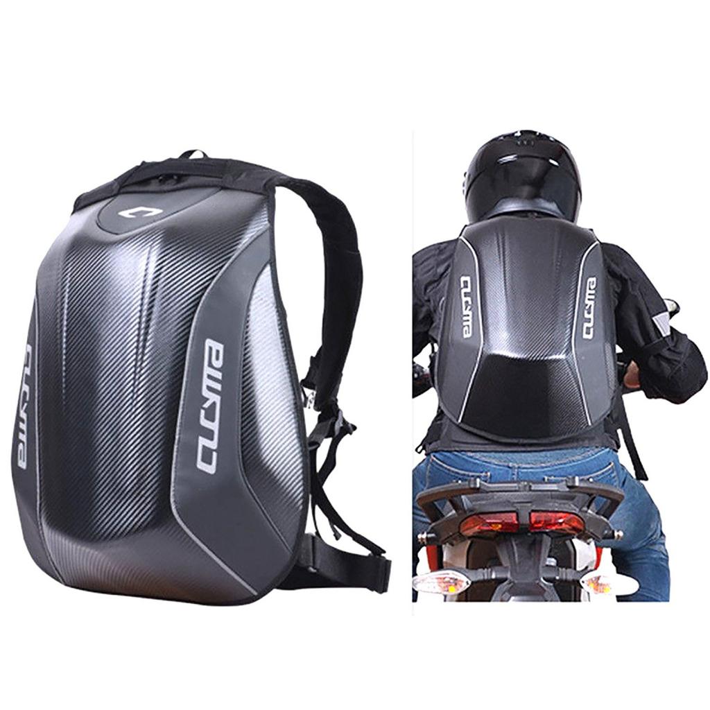 Motorcycle Backpack Hard Shell Air Flow Track Riding No Drag Back Pack