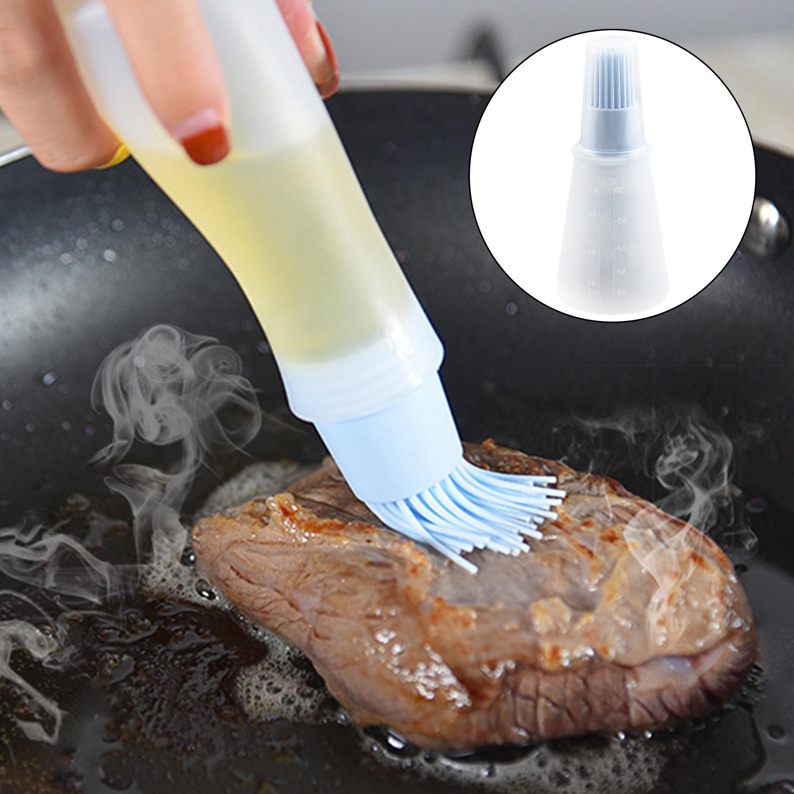 Brochas de silicona de grado alimenticio para barbacoa/pastelería, pinceles para prensar aceite para Cocina: Blue