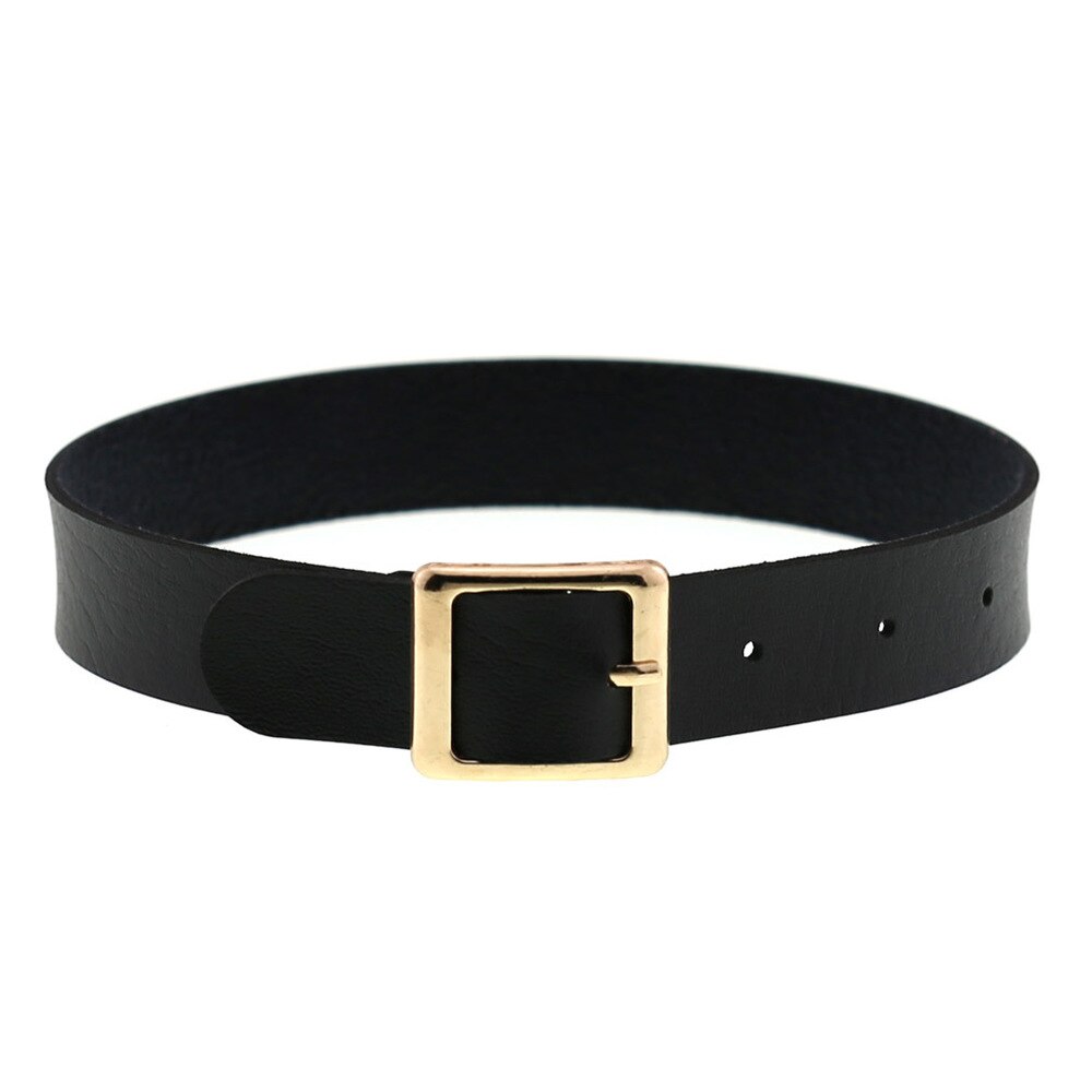 Gothic Choker Necklace - PU Leather - Heart Pendant - Adjustable 30-38cm - Women Accessories