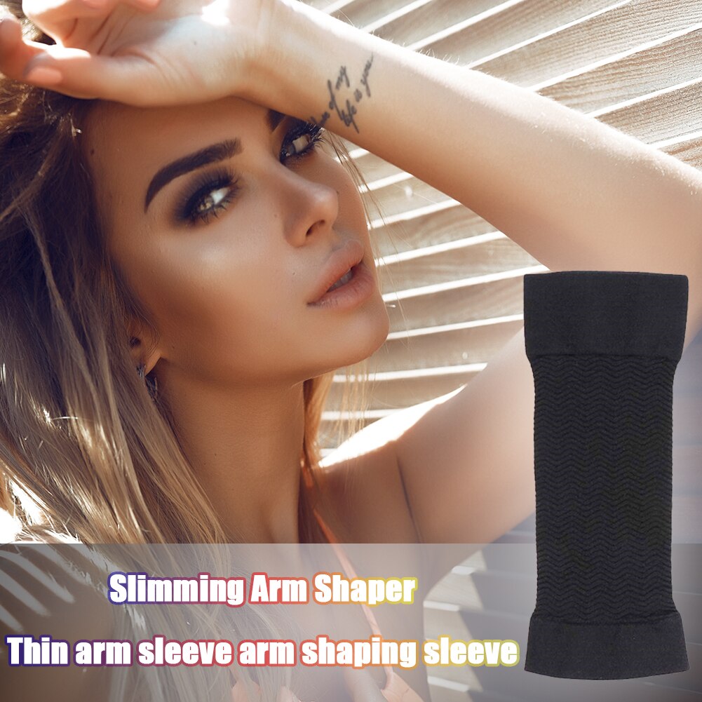 1 Pair Arm Sleeve Slimming Arm Shaper Wrap Belt Burn Cellulite Thin Gym Weight Loss Slim Belt Burning Running Arm Sleeve Warmers