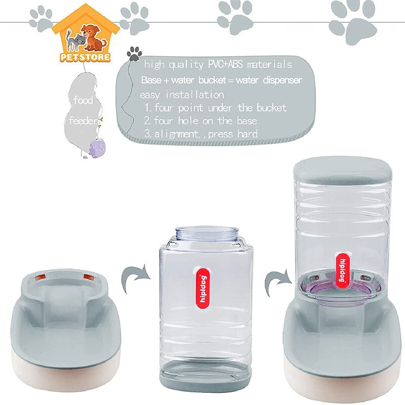 suministros para perros comedero perro perros Alimentador de mascotas para el cuidado de mascotas, alimentador de gran capacidad de 3,8 l, suministro automático de agua potable para mascotas, para el hogar