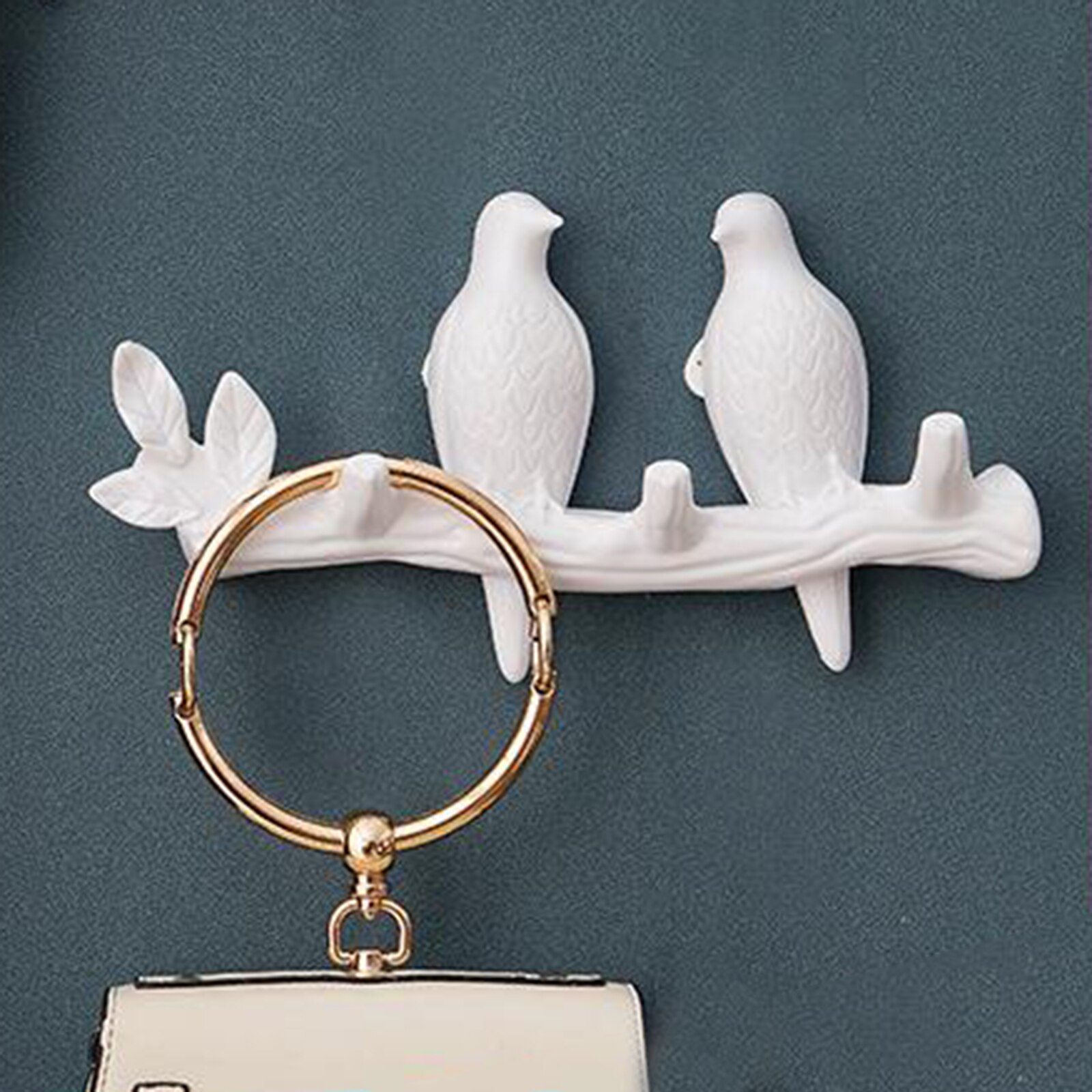 Vogels Op Tak Wall-Opknoping Art Decor Hanger Hoed Organizer Thuis Ornament