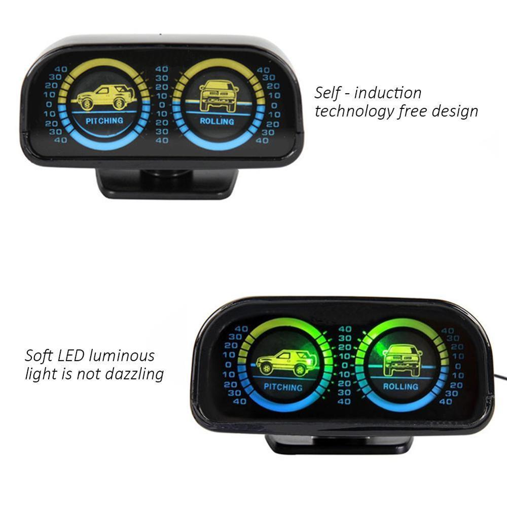 Car Inclinometer Auto Pitching Rolling Meter Level Gauges Four Wheel Drive Wheeler 4WD Suspension SUV SUVs Balancing Instrument