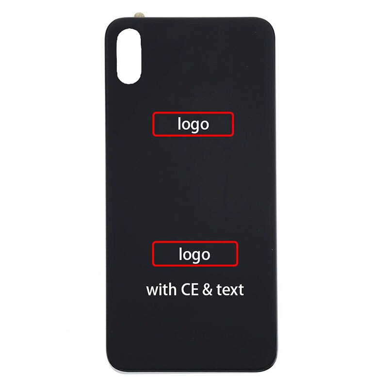 Reparasjon for iphone x xs xs max merke original stort hull batteridør glass bakdeksel skall + selvklebende klistremerke