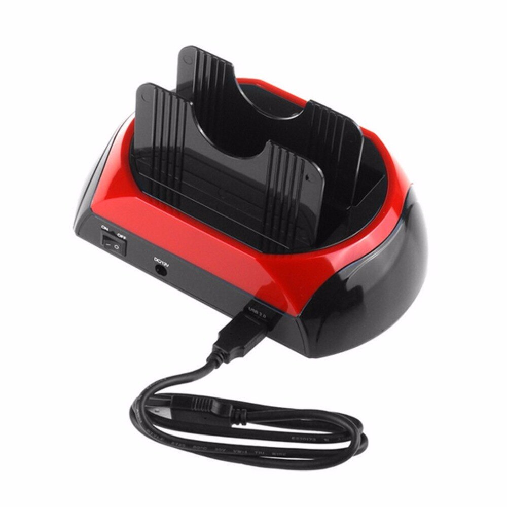 2.5 " 3.5 " ide sata usb 2.0 dock hub dual hdd harde schijf dockingstation basis ondersteuning harde schijf eu us uk au stekker