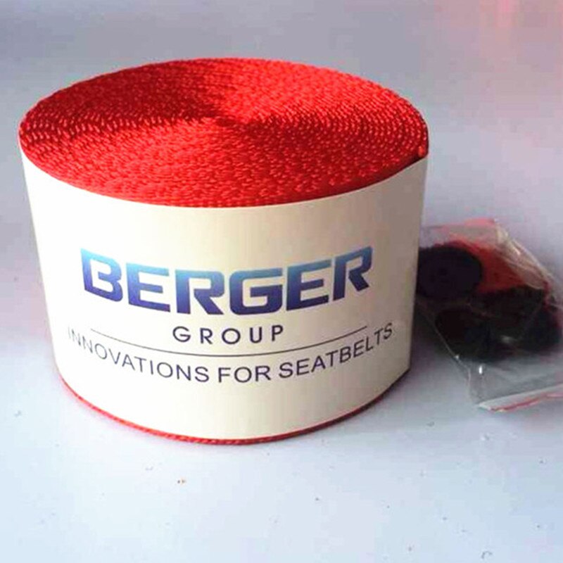 3.6 meter autogordelband auto gemodificeerd 3c standaard gecertificeerde kinderveiligheidsgordel auto accessoires 13 kleuren: Rood