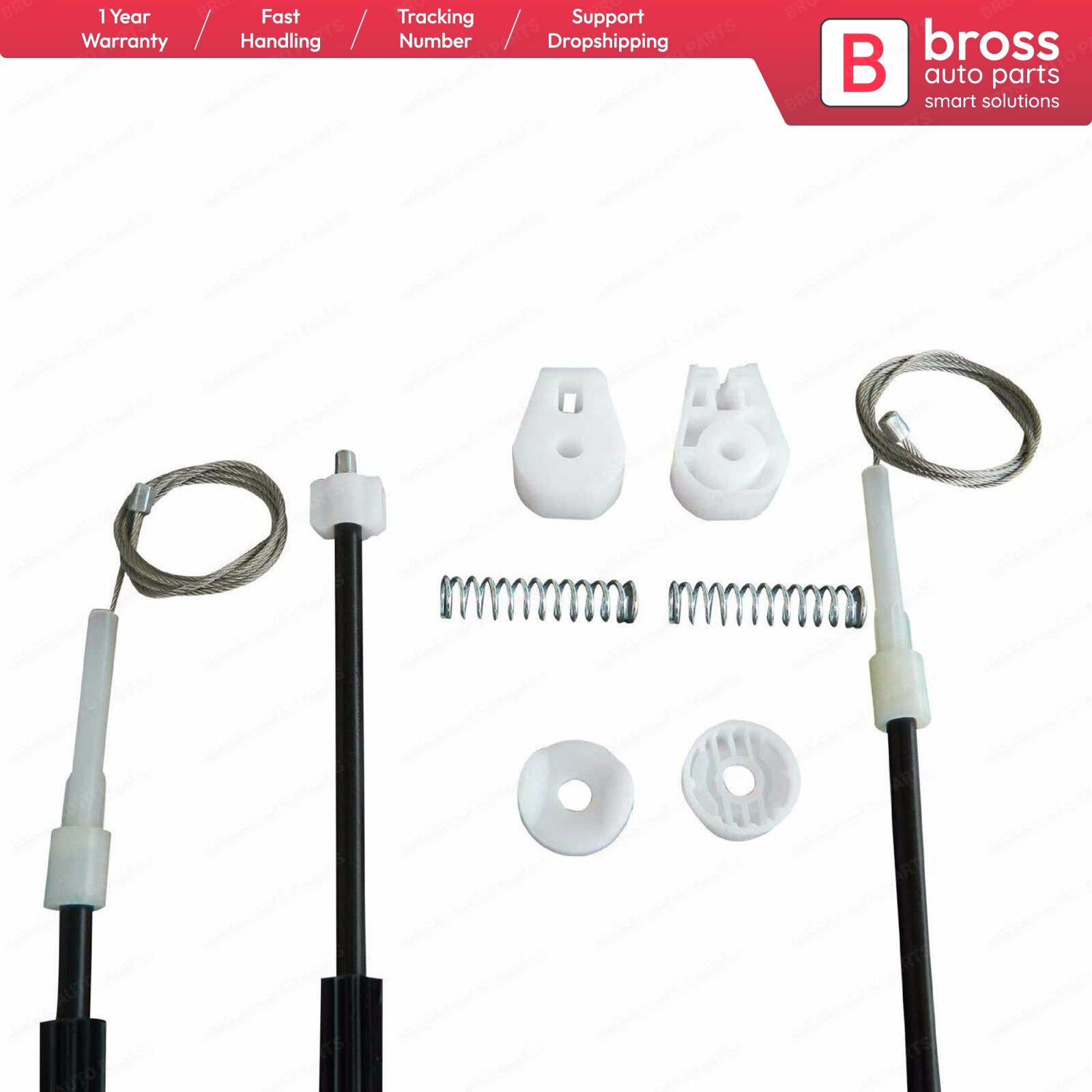 Bross Auto pièces bwr1219électrique lève-vitre Kit de réparation porte arrière gauche pour Peugeot 308 CC navire de turquie
