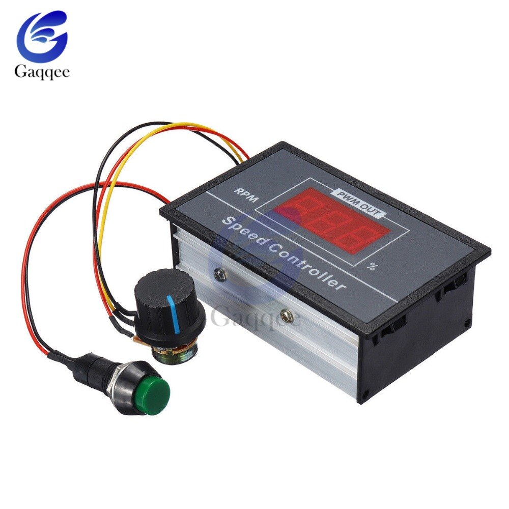 30A DC 6V-60V 12V 24V 48V 48V PWM controlador de velocidad del Motor pantalla LED Digital 0 ~ 100% ajustable 15KHZ con interruptor de potenciómetro