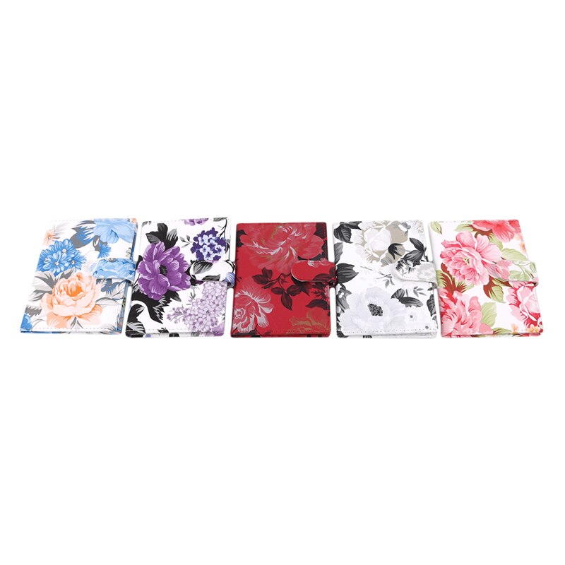 Blume Druck Elegante Frauen Reisepass Abdeckung Taschen Reise Frauen Kreditkarte Halfter Brieftasche Eintrittskarten fallen Veranstalter Tasche