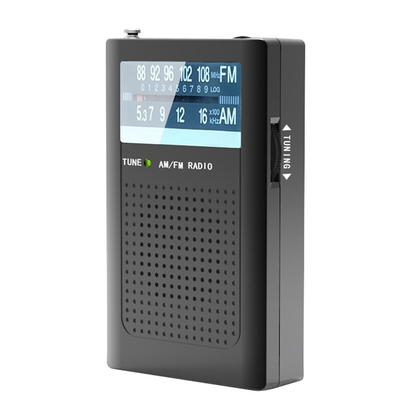 Antenna Digital Radio Portable AM/FM Radio With Monitor Headphone Jack Volume Adjustable For Home Outdoor Use