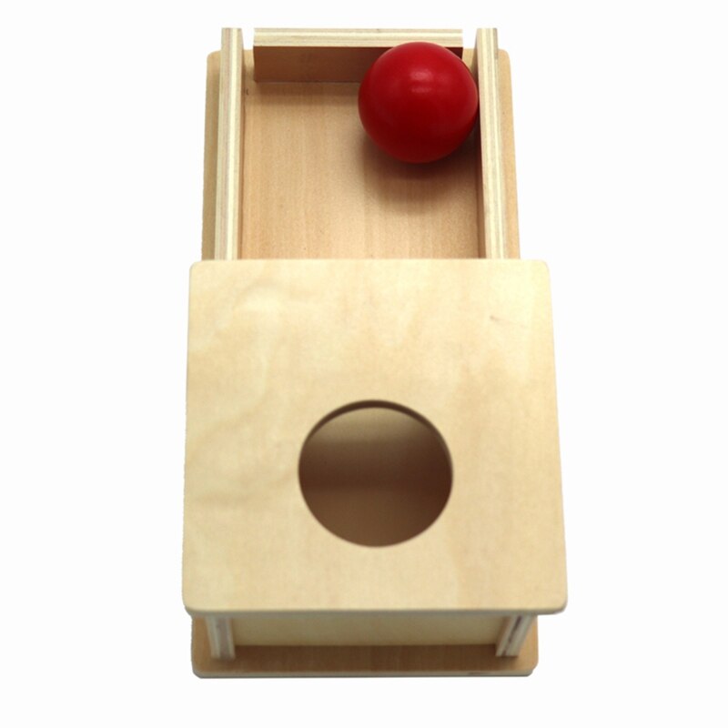Professionele Hout Educatief Speelgoed Object Permanence Box Met Lade