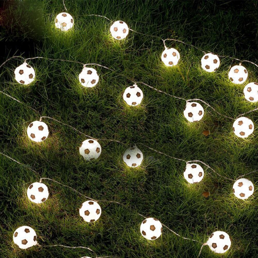 1.5m 3m 6m LED Soccer Balls String Lights Garland USB/Battery Powered Football Christmas Fairy Lights for Home Party Decoration