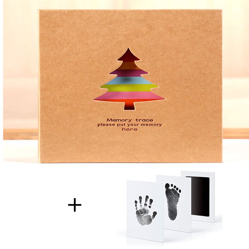 100 Zakken 6Inch Baby Souvenirs Groei Memorial Picture Fotolijst Fotoalbum Baby Voor Kids Hand &amp; Voetafdruk imprint: 8