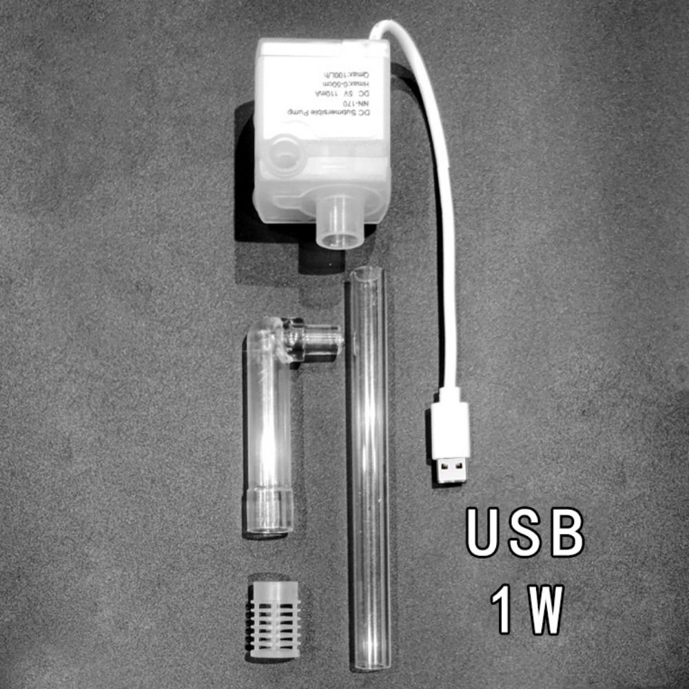 Usb Kleine Dompelpomp Ultra Stille Zuignap Mini Waterpomp 1W Plastic Water Fontein Pomp Aquarium