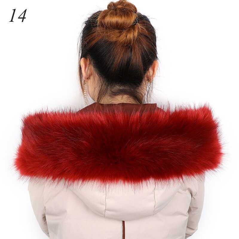 Faux Rabbit Fur Collar Luxury Warm Fur Fabric Multicolor Furry Diy Sewing Trimming Parkas Coats Jackets For Garment Hat Edge Fur: 14