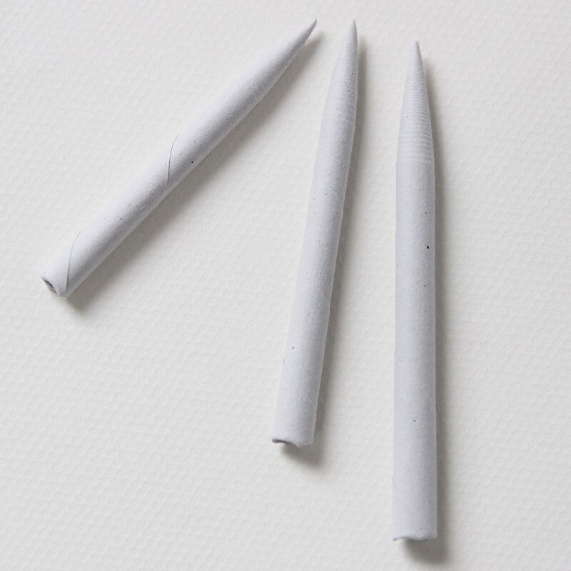 15pcs Blending Smudge Stump Stick Single Smear Tortillon Sketch Art Drawing Tools Pastel Rice Paper Erasable Brush